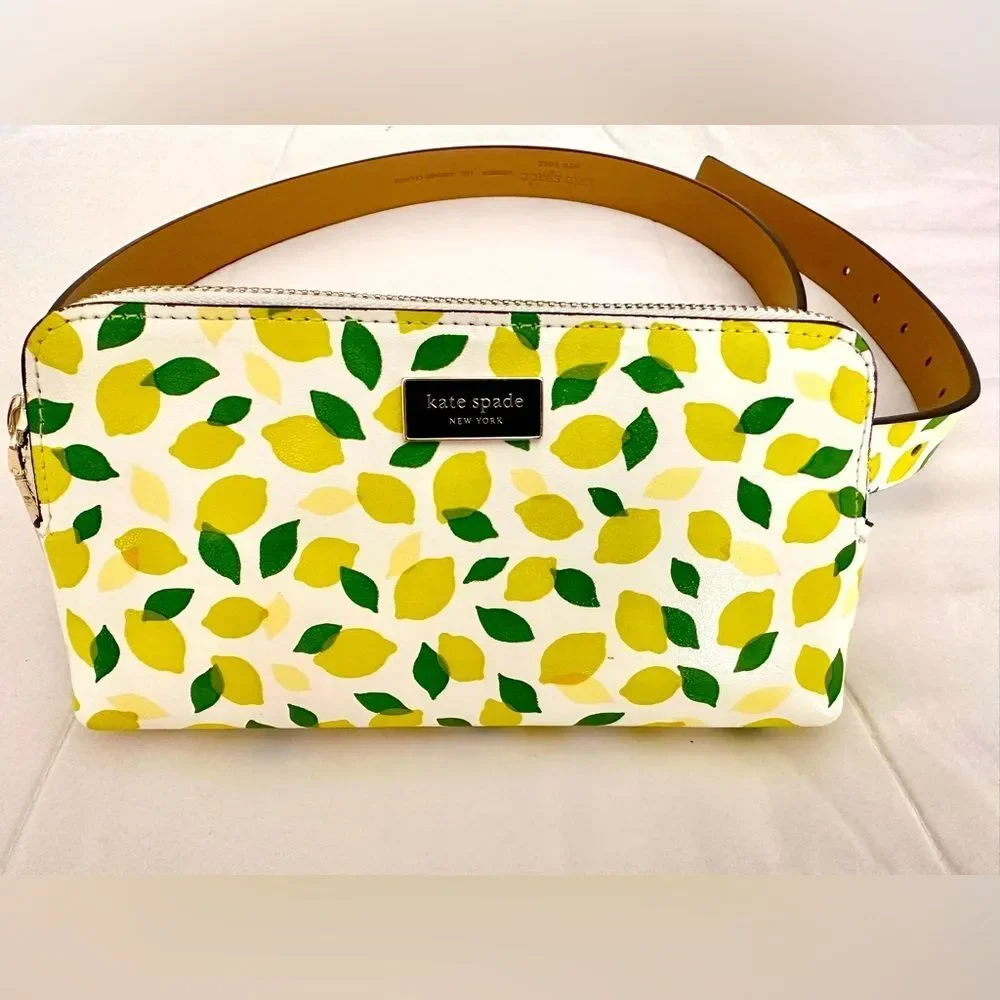 Kate Spade Lemon Drop Crossbody Belt Purse Bag Size L/XL • NEW WITH TAGS •